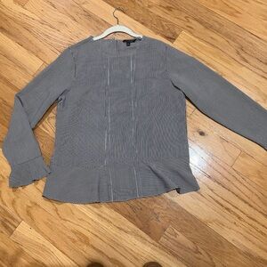 Banana Republic Black and White Striped Blouse